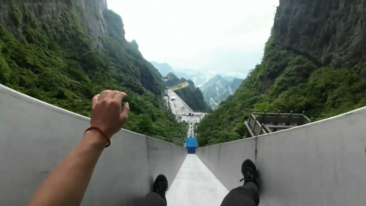 China: Freerunning down the Sky Ladder | World News | Sky News