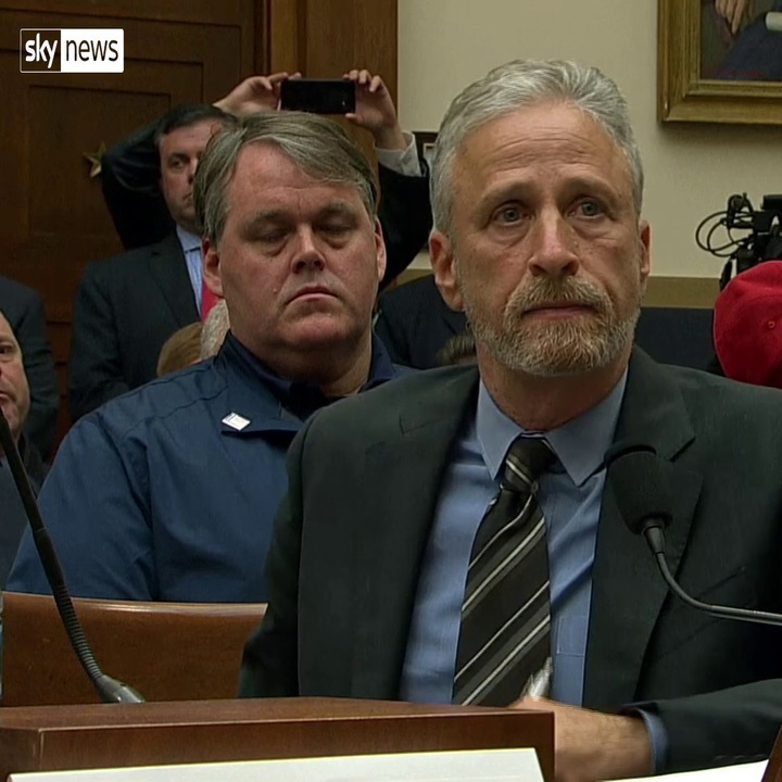 Tearful Jon Stewart finds congress 'empty' during 9/11 victims' fund talks  | US News | Sky News