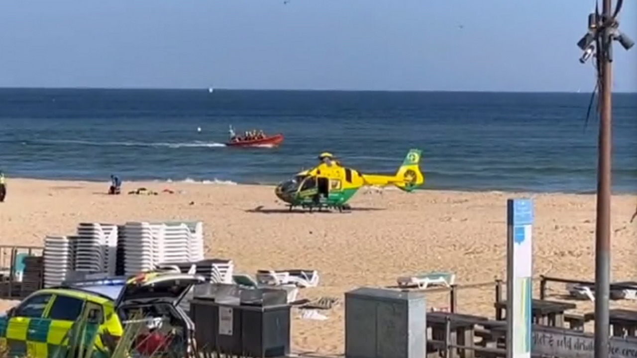 A 17 year old boy and a 12 year old girl have died following an incident off Bournemouth beach