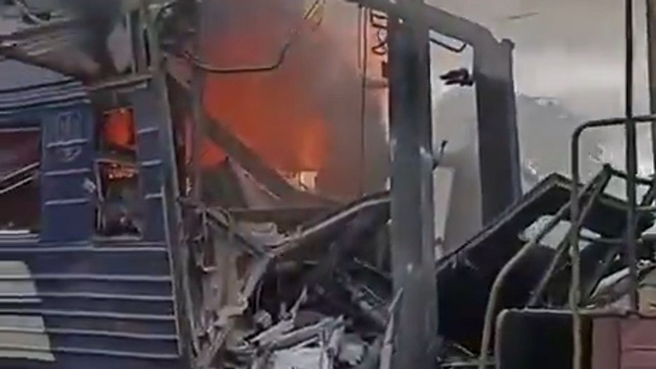 Aftermath of 'savage' attack on train station
